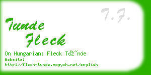 tunde fleck business card